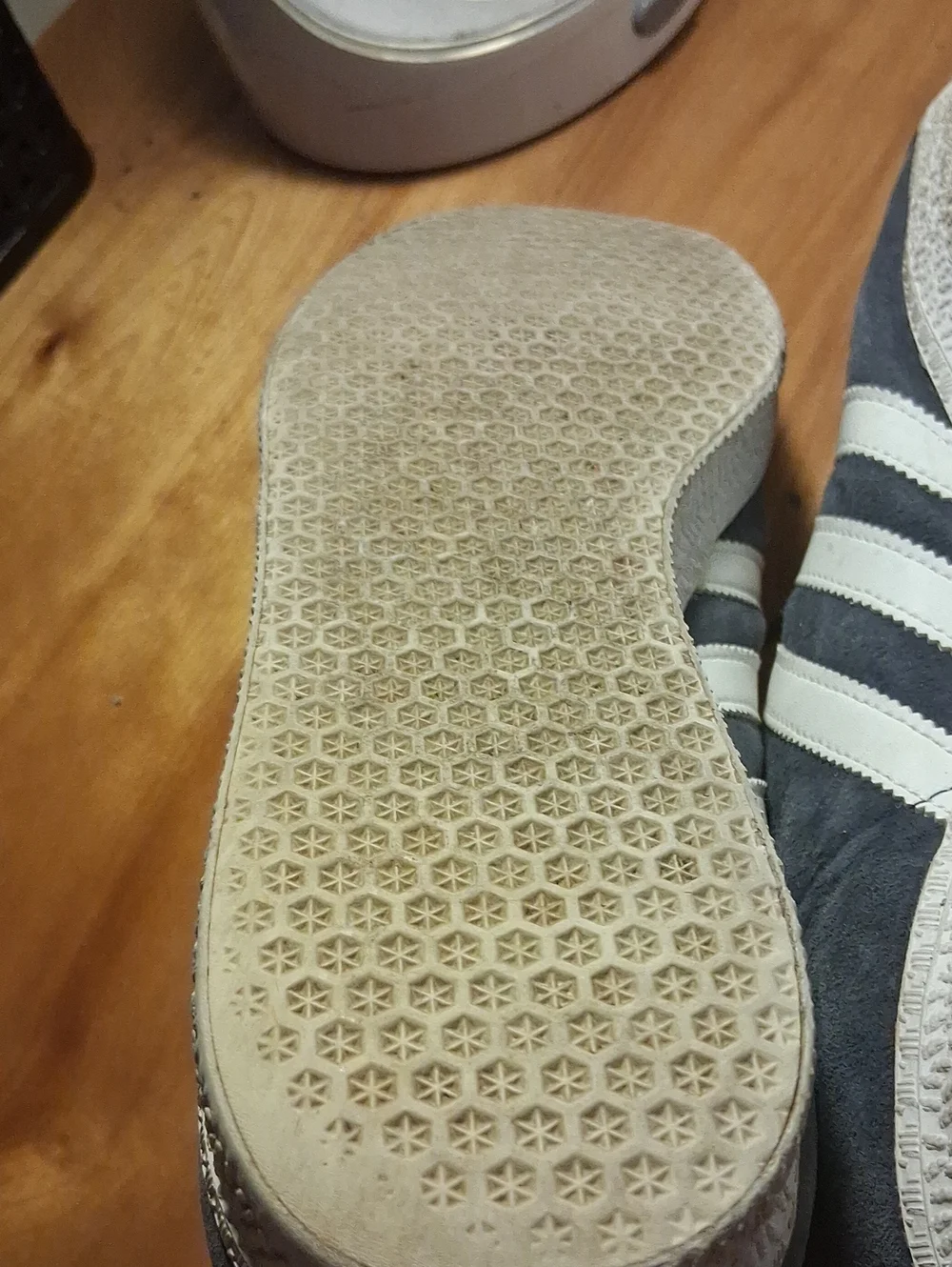 adidas Men's Suede Sneakers in Gray/blue and White Size 12